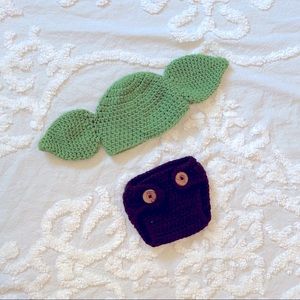 New born Yoda baby costume